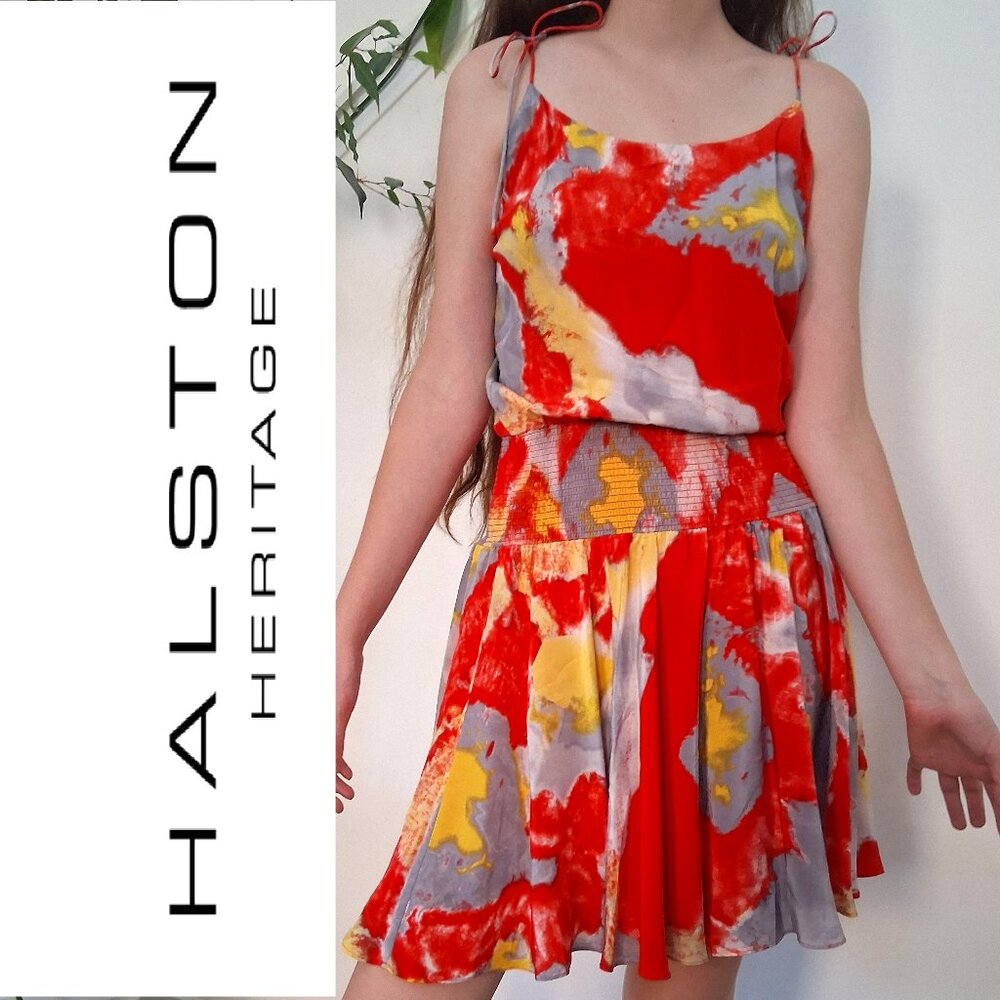 Halston Heritage 100% Silk Summer Dress